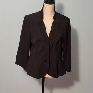 W&B by ZARA Flattering Versatile Classic Black One-Button Blazer Size 12